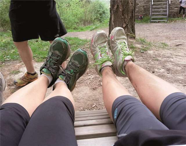 Füße hochlegen nach getaner Arbeit.