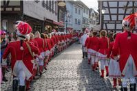 Funkencorps Rot Weiss Heimersheim am Rosenmontag 2019 bei der Karnevalseröffnung...