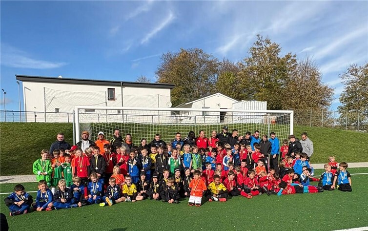 Fußballfreude beim Herbstturnier.Foto:Grafschafter JSG