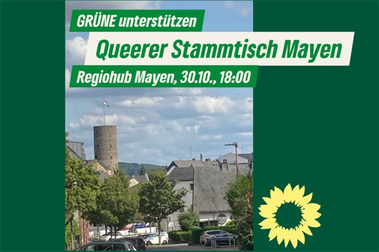GRÜNE Mayen-Vordereifel unterstützen den Queeren Stammtisch
