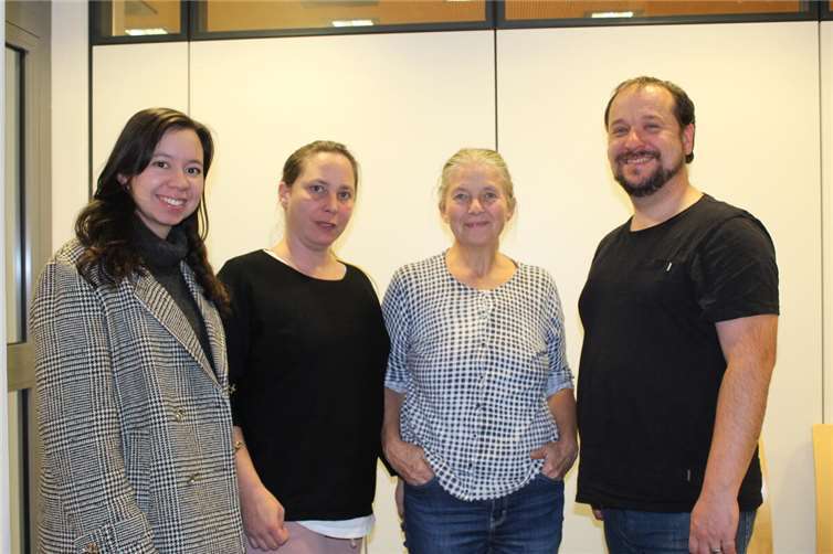 GRÜNE Stadtratsfraktion v.l.n.r. mit Sarah Rößel, Kristina Schmidt, Birgit Stupp, Christoph Scheuer.  Foto: Bündnis 90/Die GRÜNEN