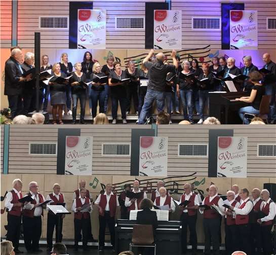 GV Cäcilia: Choreanders und Männerchor.  Fotos: privat