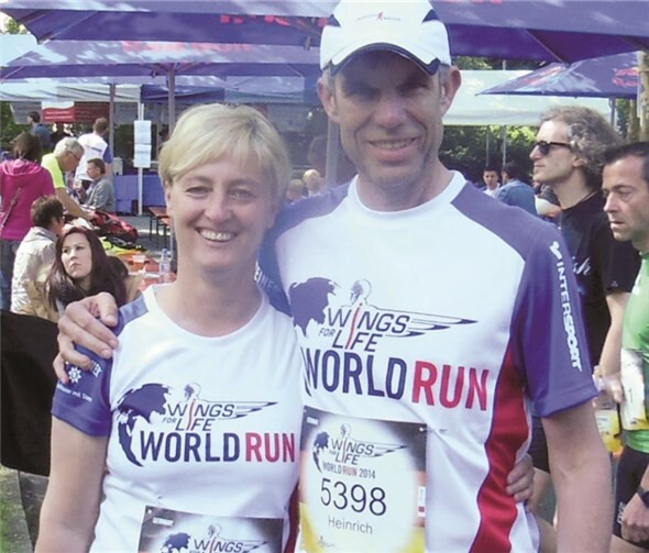 Gabi Hermann und Herinrich Beyer beim Wings for Life World Run.privat