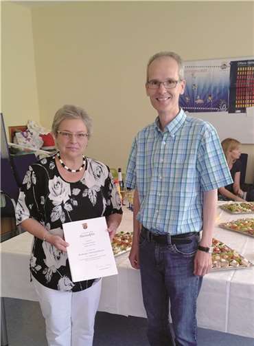 Gaby Weiß-Theiß feierte ihr 40-jähriges Dienstjubiläum.Privat