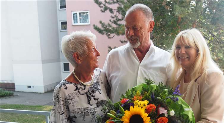 Gaby Zils gratulierte Christine und Günter Rasch zur Goldenen Hochzeit. Privat