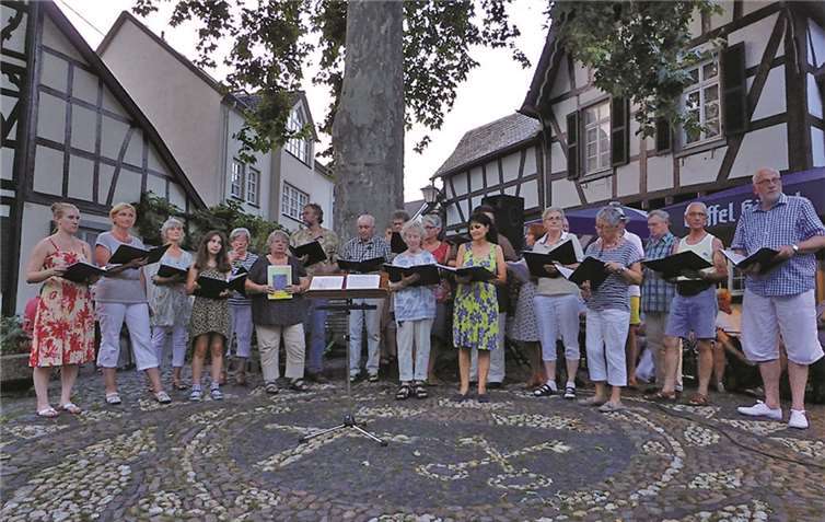 Ganz auf den Mond eingestellt war der Erpeler Gesangverein Cäcilia-Eintracht bei ihrem sommerlichen Abendkonzert. privat