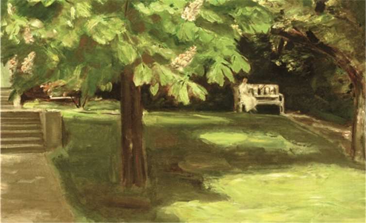 Gartenbank unter dem Kastanienbaum, 1916, Öl auf Leinwand (Max Liebermann, 1847-1935).akg-images/Emil Fink Verlag Stuttgart