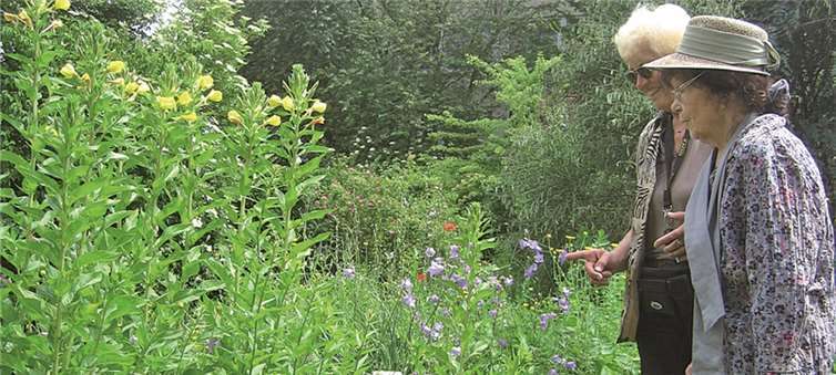 Gartenfreunde erkunden den Naturgarten Wachtberg.privat