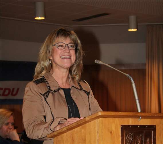 Saarländische Ministerin Monika Bachmann referierte Gastgeberin Anke Beilstein hieß alle Anwesenden zum Neujahrsempfang des CDU-Kreisverbandes willkommen.