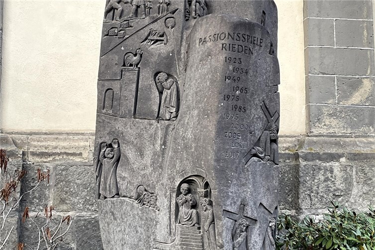 Gedenkstein Passionsspiele Rieden