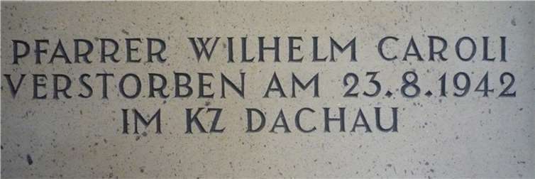 Gedenktafel in der Gedächtniskapelle.  Foto: F. G. Bell