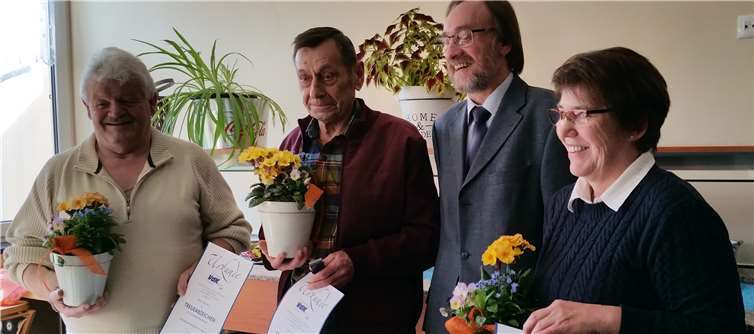 Geehrt wurden Horst Runkel für 20 Jahre und Annette Betzing und Erwin Wetzig für 30 Jahre Mitgliedschaft. privat