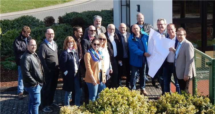 Gemeindeverbandsvorsitzender Jörg Lempertz sowie Rainer Hilger, Jürgen Jakob und Gerhard Bermel informierten vor Ort. Foto: privat