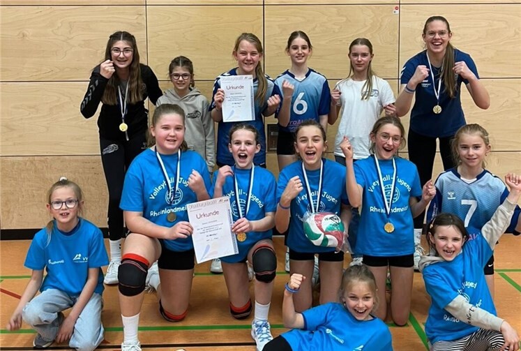 Gemeinsam feierte man den Titel.