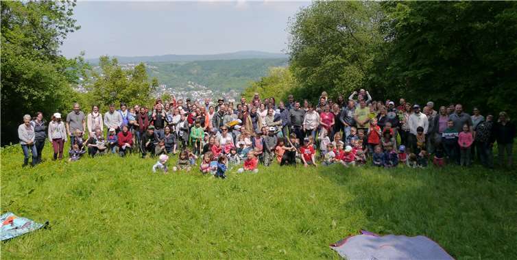 Gemeinsam gingen alle den rund fünf Kilometer langen Wanderweg am Reisberg.Foto: privat