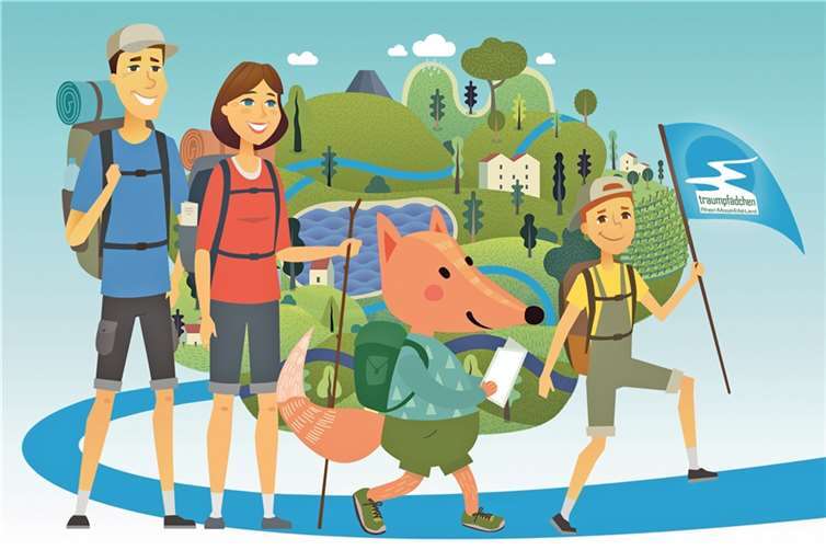 Gemeinsam mit Freddy Fuchs können junge Abenteurer 14 spannende Touren an Rhein, Mosel und in der Eifel entdecken und zum Traumpfädchen-Profi werden.  Foto: REMET