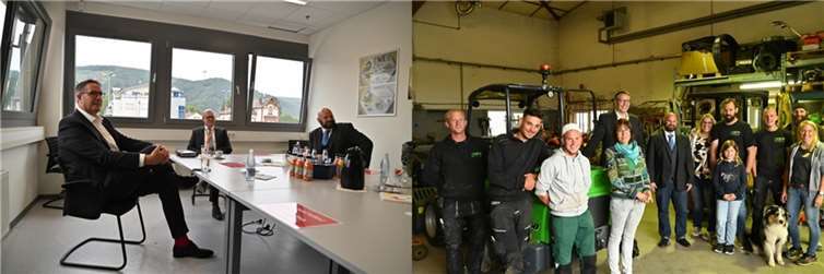 Gemeinsam mit dem rheinland-pfälzischen Arbeitsminister Alexander Schweitzer besuchten der OB-Kandidat Marcel Will und die SPD-Ortsvereinsvorsitzende Gabi Laschet-Einig den Globus Lahnstein und die Garten- und Landschaftspflege Helge Struth.Foto: privat