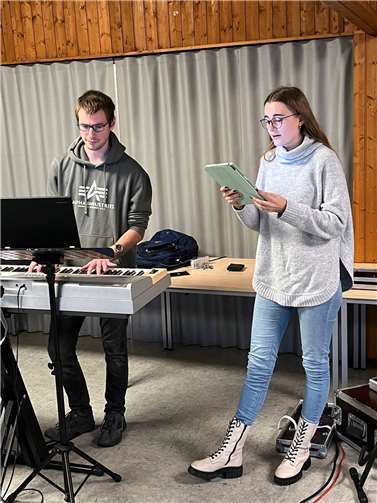 Gemeinsam wurde geprobt.  Foto: privat