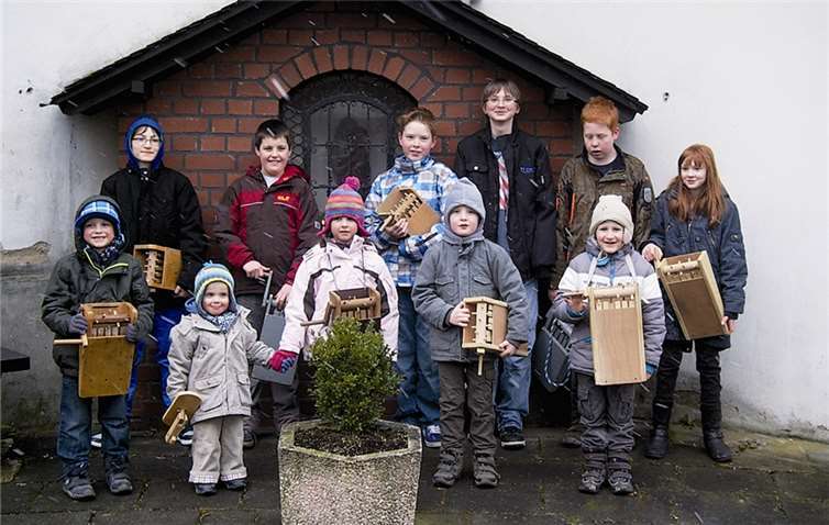 Gemeinsam zogen die Kinder auch in diesem Jahr klappernd durchs Dorf. Privat