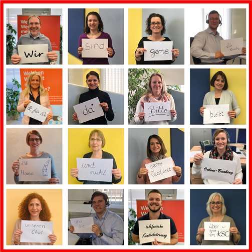 #GemeinsamDaDurch: Das KundenServiceCenter der Sparkasse Neuwied ist online, telefonisch oder per E-Mail für die Kundinnen und Kunden da.Foto: Sparkasse Neuwied