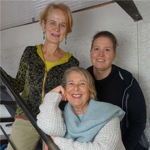 Gemeinsame Ausstellung von Sabine Moshammer (links), Désirée Wickler (rechts) und Doris Lenz (mitte).Foto: Désirée Wickler