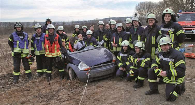 Gemeinsames Gruppenfoto am Ende der eineinhalbstündigen Übung. Eric Brüning