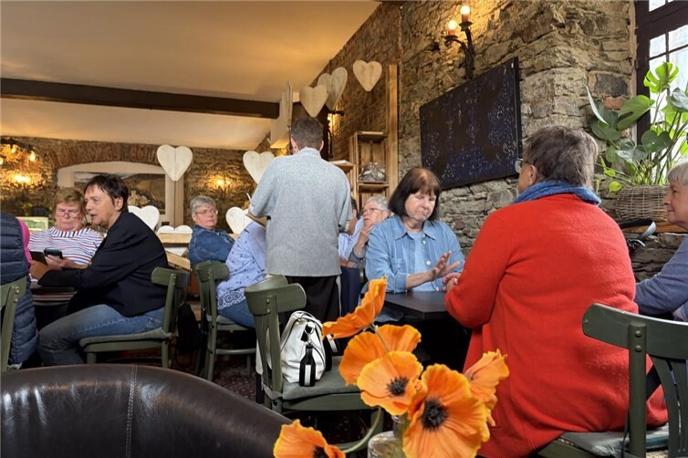 Gemütlicher Abschluß im Schlosscafe