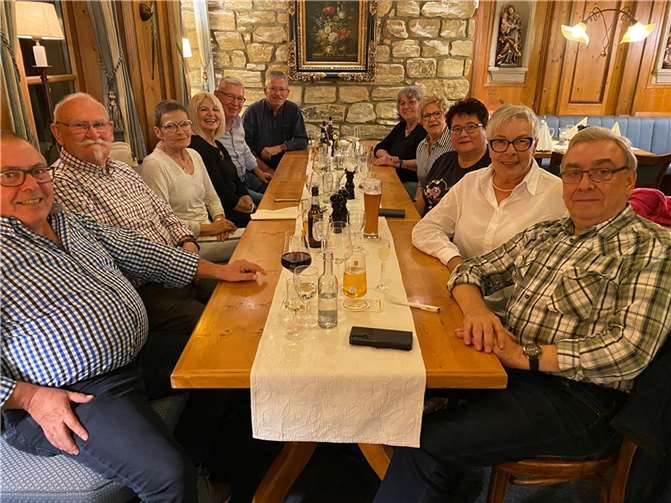 Gemütlicher Tagesausklang in der „Silberdistel“.