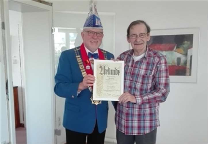 Georg Raber wurde für 44-jährige Mitgliedschaft geehrt.Foto: privat