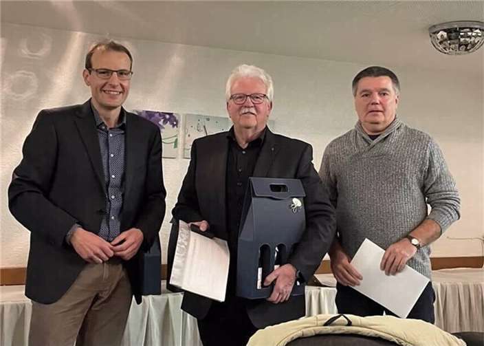 Gerd Heim wurde für 25 Jahre Mitgliedschaft geehrt.