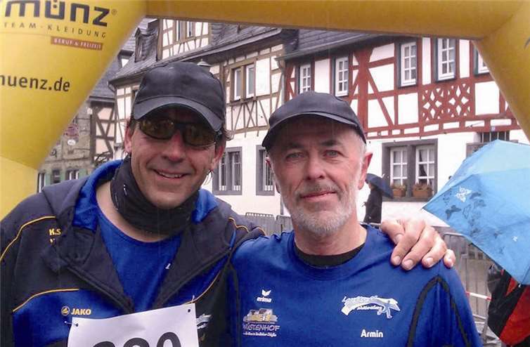 Gerhard Hummel und Armin Hastrich vom Lauftreff SV Weitersburg nahmen erfolgreich an der Premiere des 1. Koberner Frühlingslaufs teil. privat