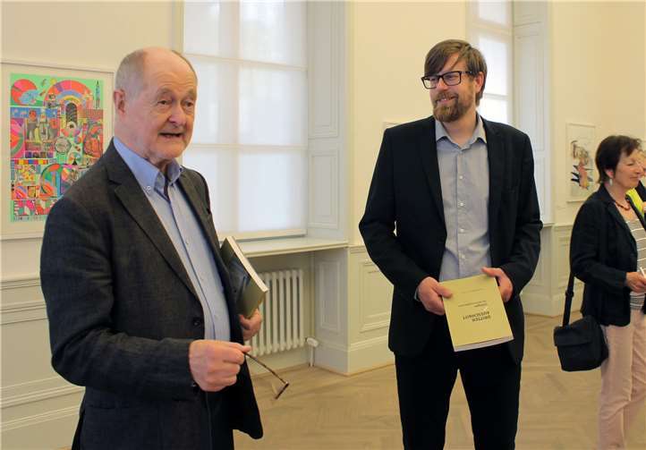 Gerhard Meerwein (l.) und Arne Reimann eröffneten die Ausstellung.