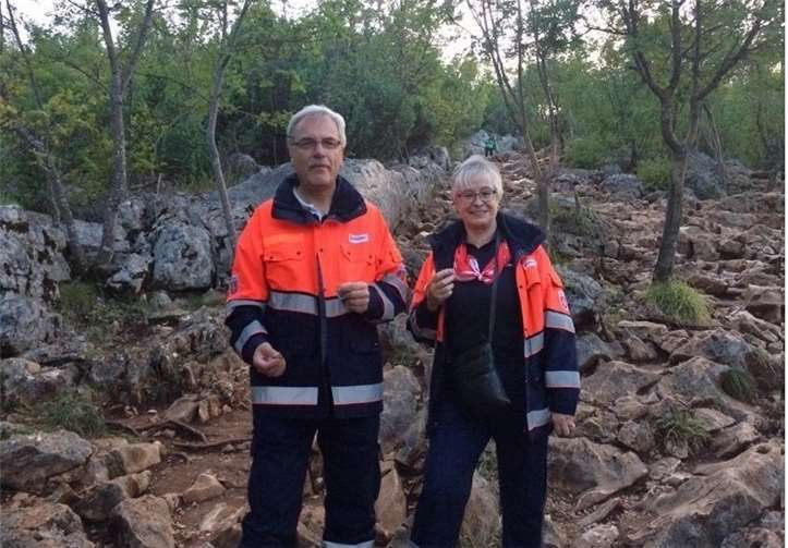 Gerstenmeyers am Fuße des Kreuzberges (Krizevac).