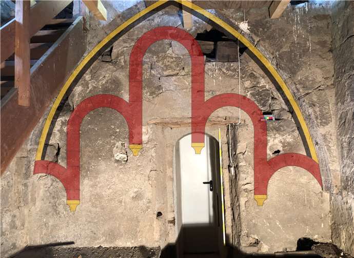 Gesamtrekonstruktion des romanischen Bogenfrieses. mrziglod-leiß