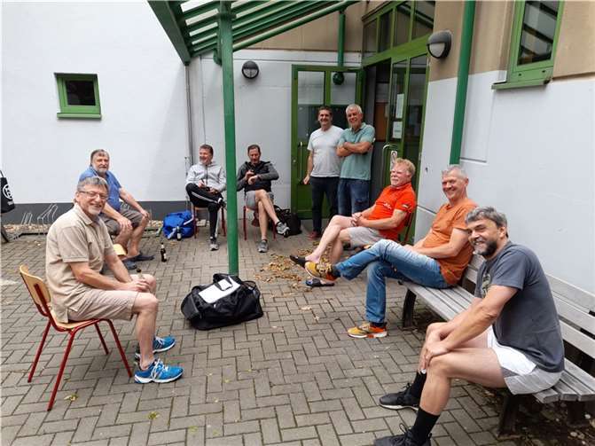 Geselligkeit nach dem Training.