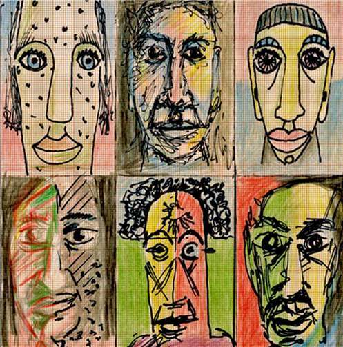 Gesichter und Fratzen von Rolf Habel. Fotos: privat