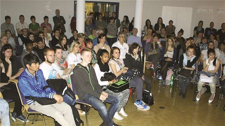 Gespannt verfolgten die Schüler/Innen die Entscheidung beim Public Viewing. DL