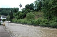 Gesperrte Straße in Kesseling
