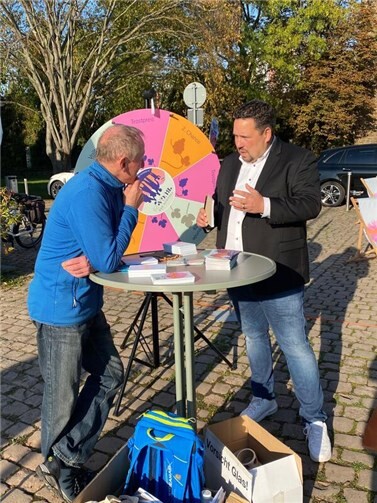 CDU-Stadtratsfraktion berät zu Haushalt, BUGA und Themen der kommenden Sitzungswochen Gespräch am Buga-Point. Foto: M. Willig