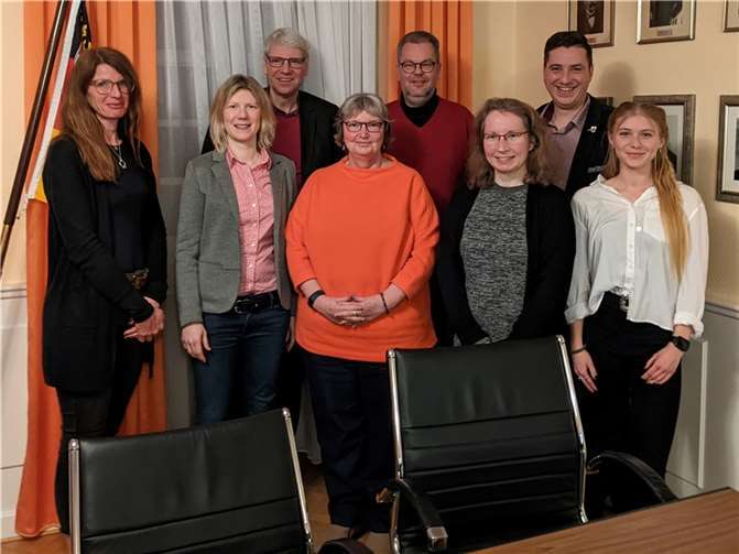 Gesprächspartner bei der Veranstaltung der Westerwälder Christdemokraten zum Weltfrauentag (v.l.) Claudia Wienand, Jenny Groß MdL, Dr. Stephan Krempel, Beate Ullwer, Markus Hof, Katrin Weiland, Jannick Pape und Alexandra Siebel.  Foto: privat