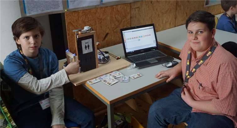 Gewinner in der Kategorie „Technik“ bei „Schüler experimentieren“: Jonas Reininghaus und Lars Prüfert.