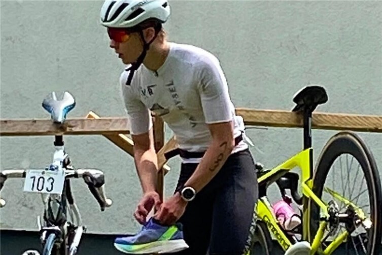 Gian Luca Plate startete erstmals für den LT Puderbach bei einem Sprint-Triathlon in Montabaur. 