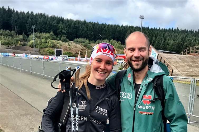 Gina Marie Puderbach mit ihrem Trainer Jesko Fischer!