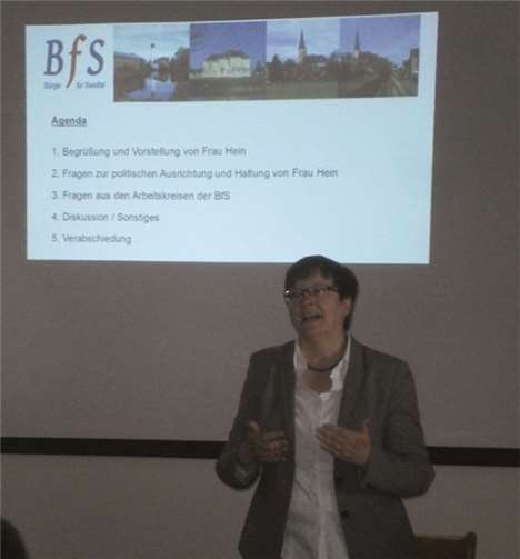 Gisela Hein (SPD) stand den BfS-Mitgliedern Rede und Antwort. privat