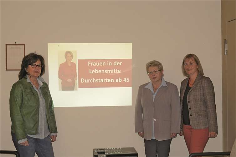 Gisela Kretzer, Beauftragte für Chancengleichheit am Arbeitsmarkt der Agentur für Arbeit Neuwied, Petra Reuter, Referentin und Andrea Frorath, Gleichstellungsbeauftragte der Verbandsgemeinde Dierdorf.privat