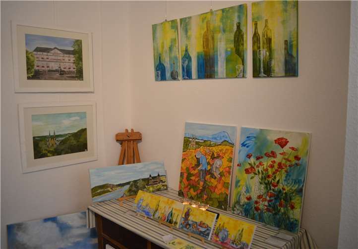 Gisèle Hillen stellte ihr "Potpourri" im l´atelier in der Bachstraße aus.
