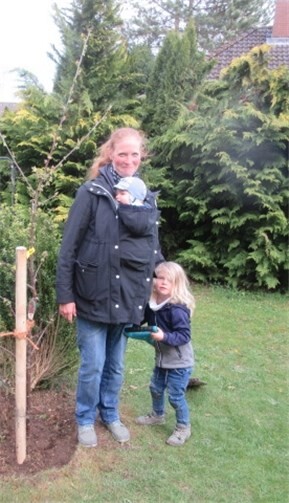 Gleich drei Bäumchen wurden gepflanzt.