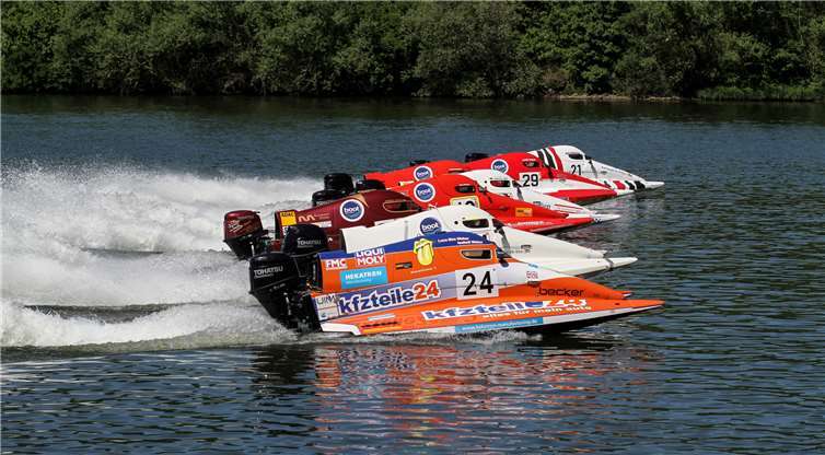 Gleichzeitig gehen die Boote an den Start, am Ende gibt es aber nur einen Sieger.Fotos: EP