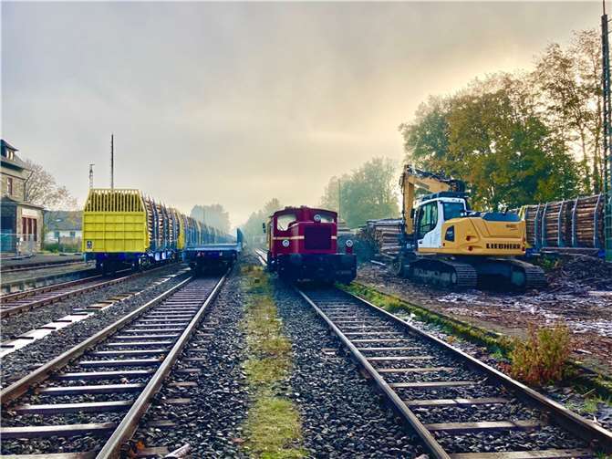 Gleisbau an der Brexbachtalbahn in Ransbach-Baumbach. Foto: privat