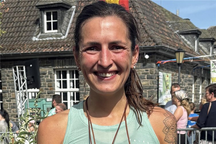Glücklich im Ziel: Joanna Tallmann